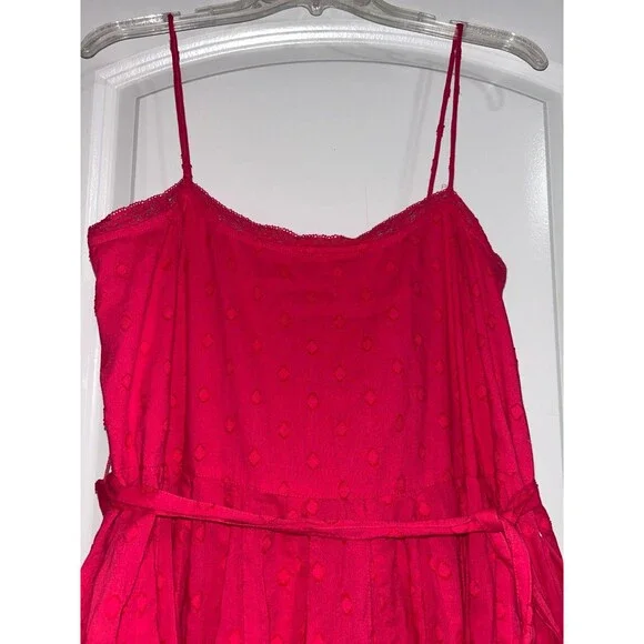 Ulla Johnson Beatriz Dot Jacquard Cotton Dress Size 6 NWT Tie Waist Full Skirt - Picture 3 of 9